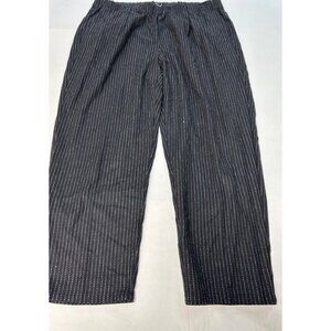 EILEEN FISHER Tapered Ankle Pull On Pant Black Size XL NWT